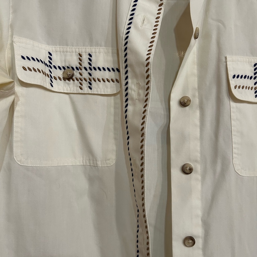 Pendleton Western Button Down - Cream - image 4